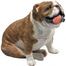 Sandicast Original Size Brindle Bulldog Sculpture, Sitting 692757234991  292236840937